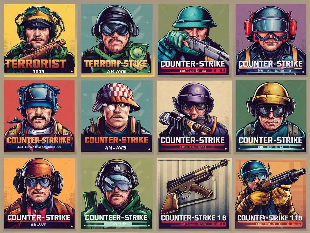 counter-strike 1.6 (2003) game icons banners