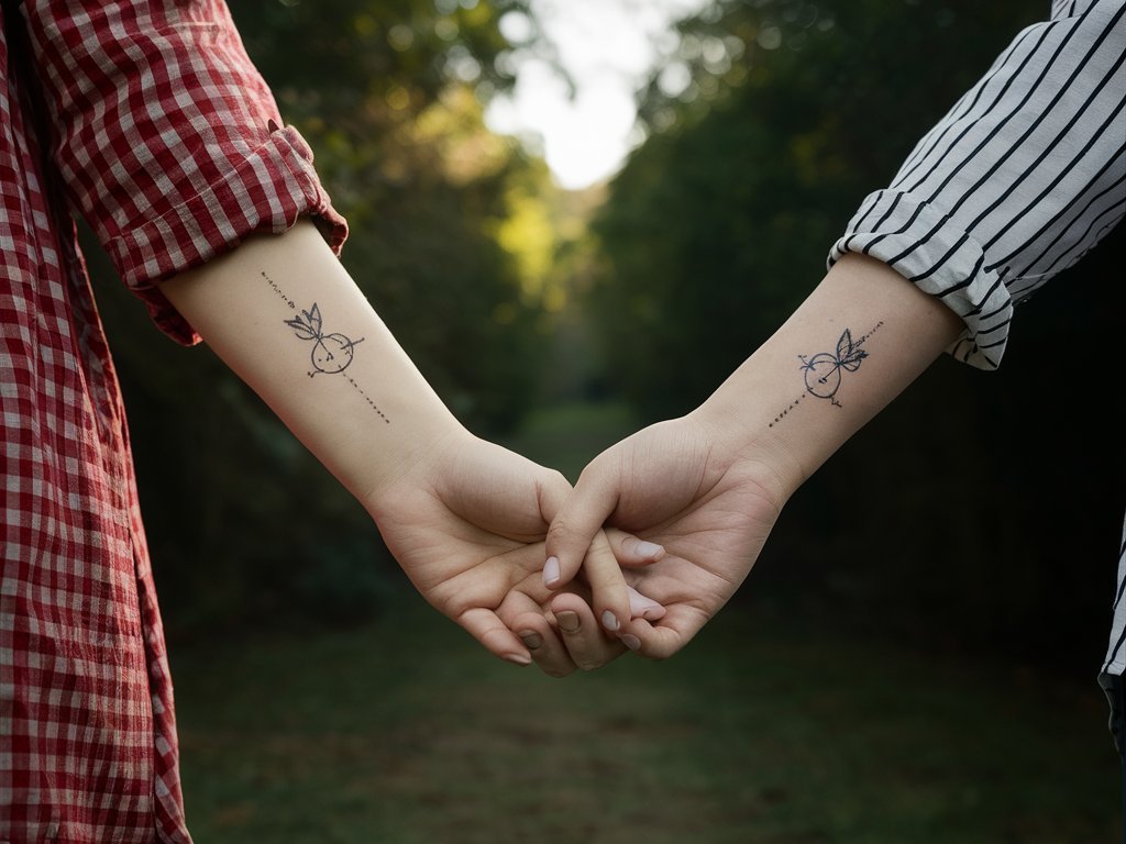 soulmate matching couple tattoos