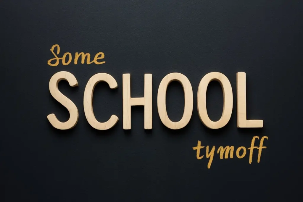 the correct spelling is school not school. some pe - tymoff